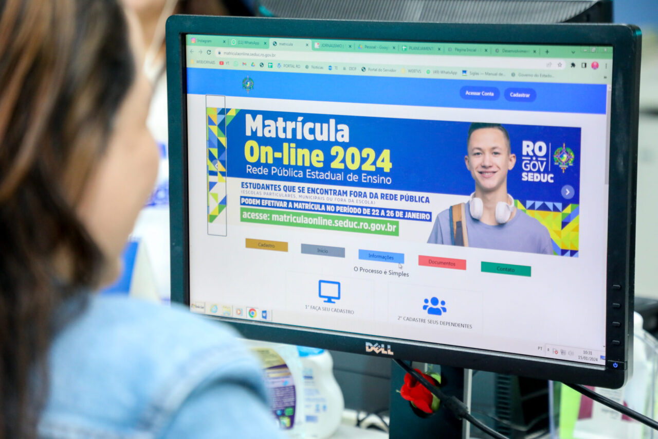 Matrícula on-line para estudantes que vão ingressar na Rede Estadual de Ensino segue até sexta-feira